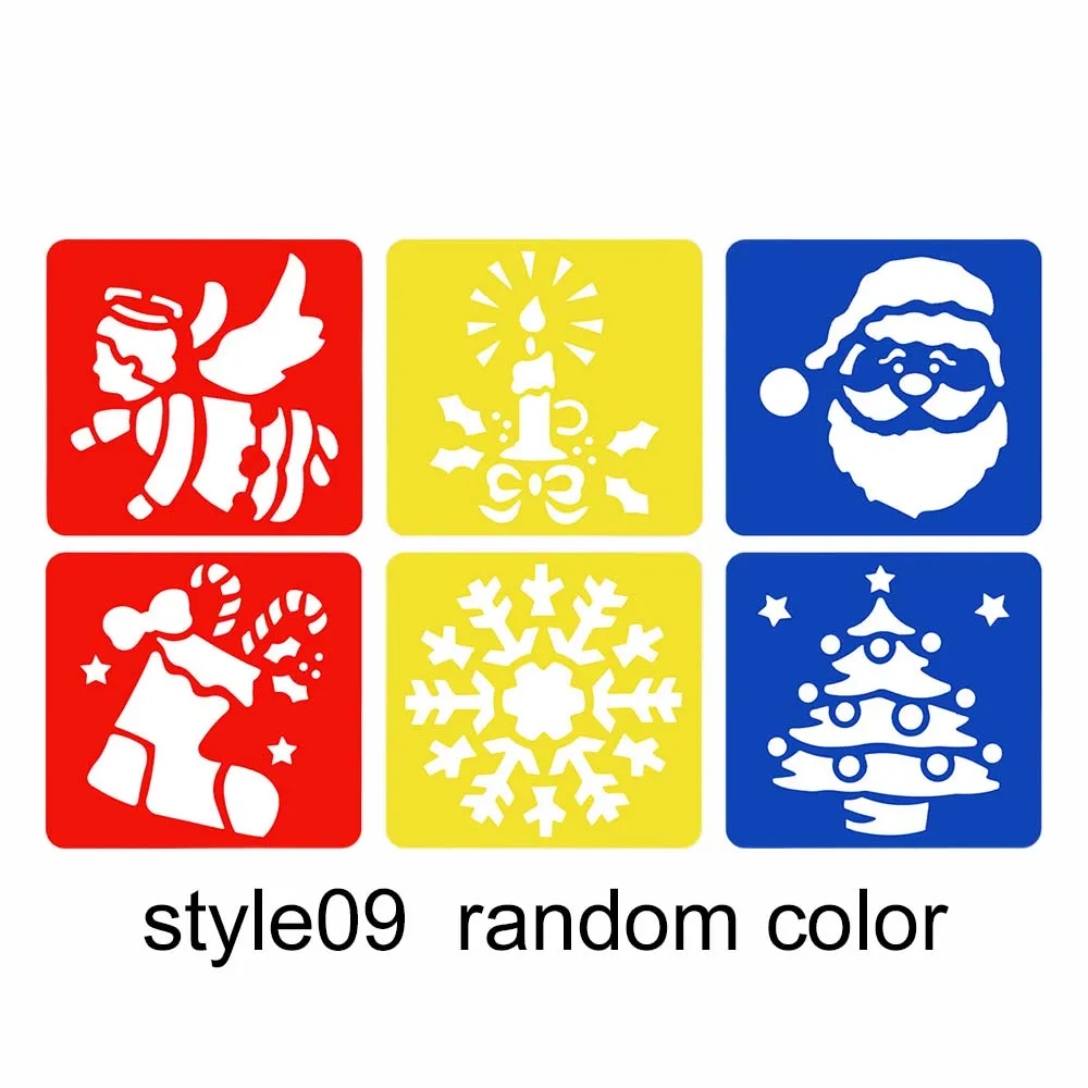 6pcs Cartoon Pattern Drawing Stencils for DIY Crafts