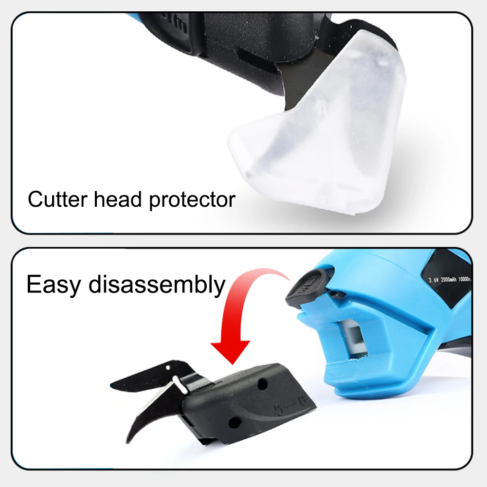 3.6V Electric Scissors Fabric Cutting Machine Leather Tailor Scissors +Tungsten Steel Blades USB Charging Portable Power Tool