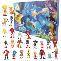 24PCS Sonic Box Blind Box Toys Figures Hedgehog Shadow Tail Model Doll Ornaments for Kids Blind Box Gifts Toy