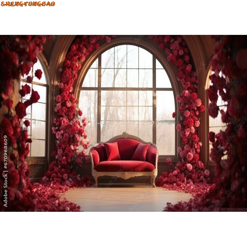 Фон для студийной фотосъемки с изображением празднования свадьбы