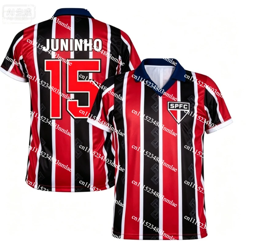 2026 New São Paulo 3D Print Football Jersey Men Summer Sports Outdoors Polo T-shirt Quick Drying Streetwear FamilyMatching