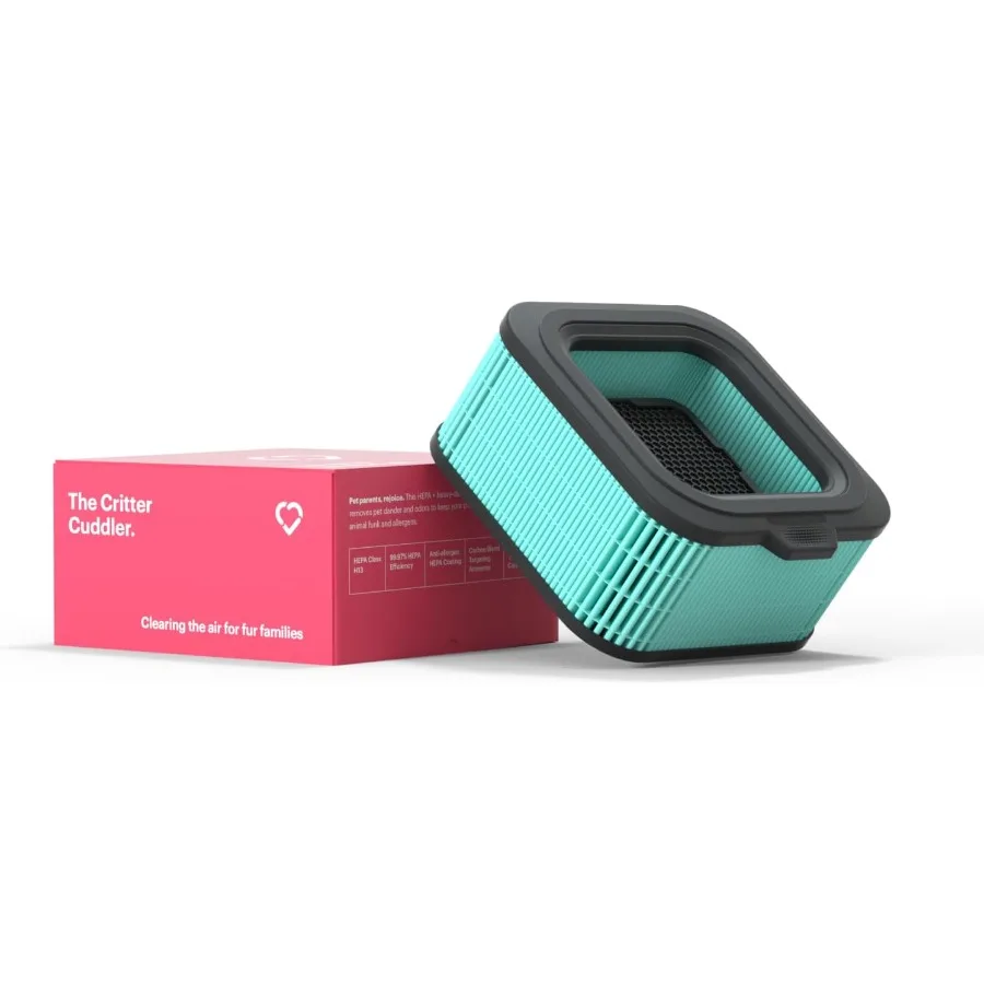 

Air Mini Authentic Critter Cuddler H13 HEPA Carbon Home Replacement Filter Reduces Pet Odors Removes Dust Dander Ideal for Larg