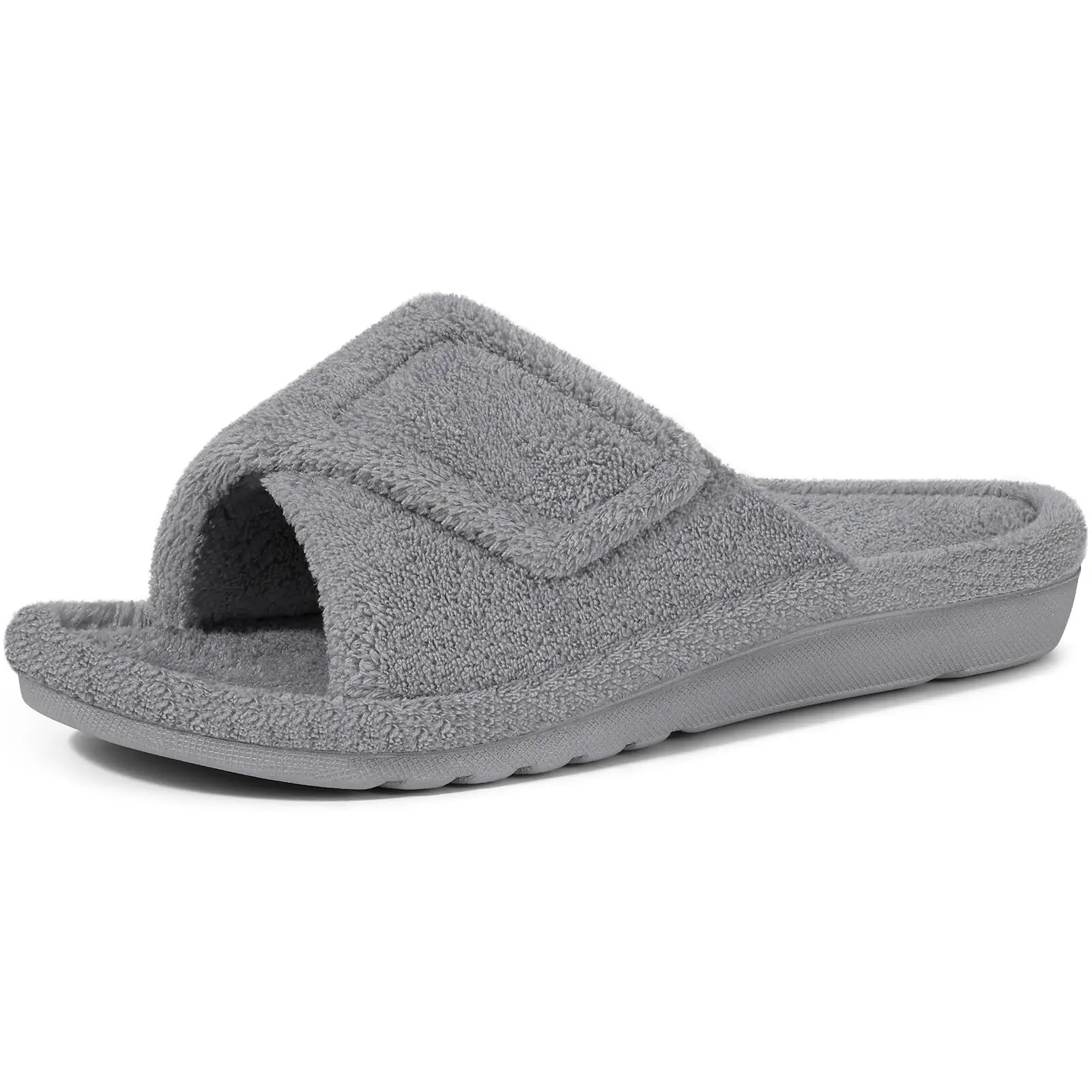 Litfun Women's Orthopedic House Slippers Soft Memory Foam Bedroom Slides Comfort Indoor Fluffy Lady Slippers With Arch Support