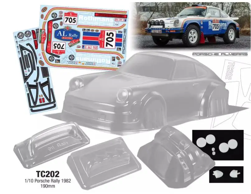 TC124 ランチア デルタ S4 ラリーカー クリア未塗装ポリカーボネート