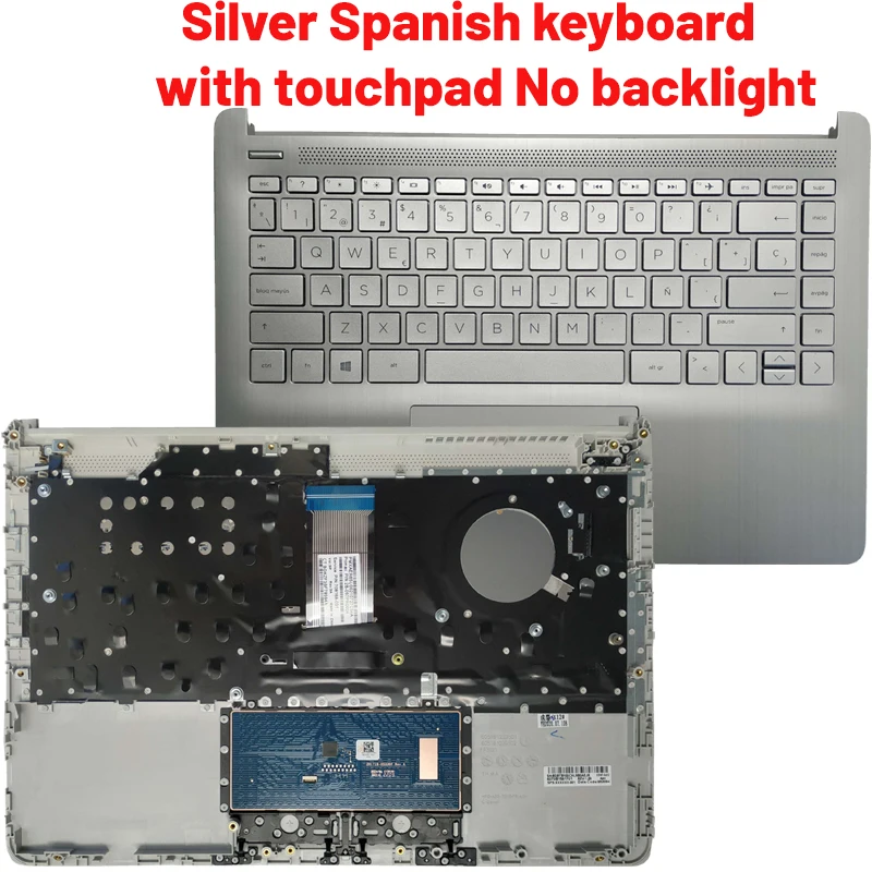 Imagem -05 - Teclado Portátil para hp Pavilion Palmrest Upper Eua Espanhol Latim Novo 14-cf 14s-cf 14-df 14s-df 14-dk 14s-cr 240 g8 245 g8 246 g8