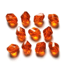 Wholesale Handmade Beads Glass DIY Bracelet Necklace Jewelry Making Crystal Beads Twist Shape 50pcs/Bag 24faces Cutting 13X10mm