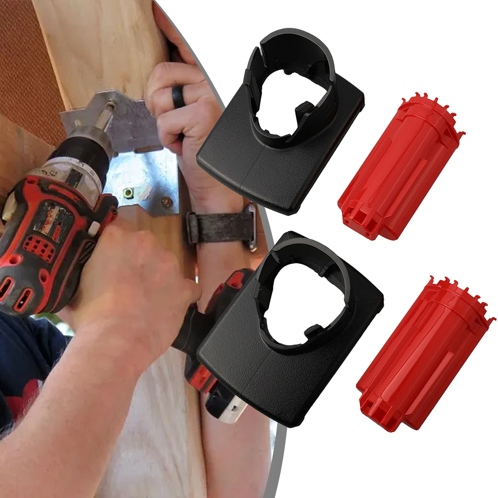 

Shell Middle Shell Household Cleaning Tools Case Only Color: Black+Red Convenient Material: Plastic Quantity: 4pcs/set