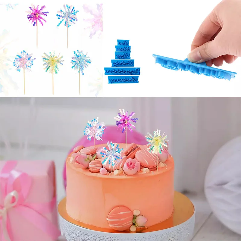 Creative Cake Toppers for Party Decorations Reusable Cupcake Picks for Birthday Wedding Baby Shower and Festive Celebrations