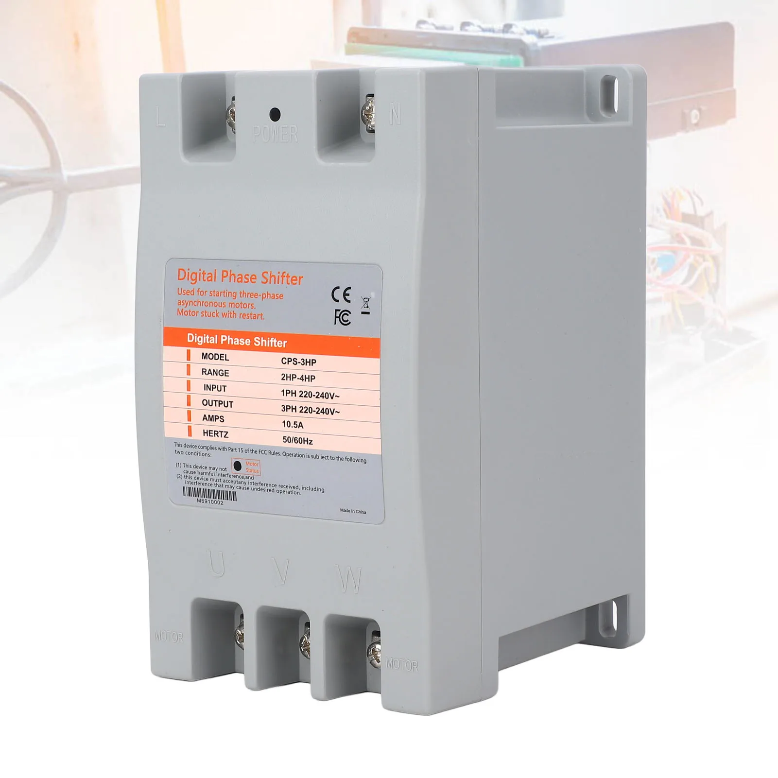 Single Phase To 3 Phase Converter Digital Phase Shifter High Stability Low Power Consumption Compact for Woodworking Machinery
