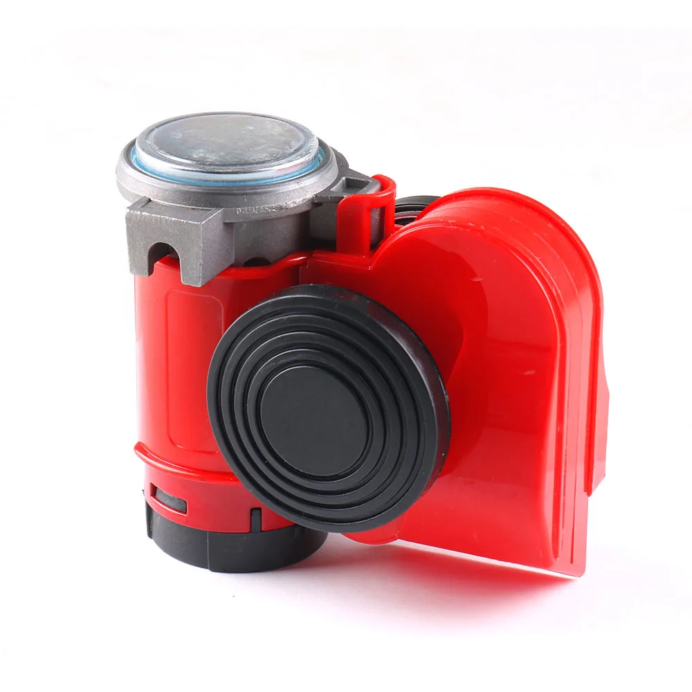 Red Snail Compact Air Horn 12V 115dB Air Car Truck Multi-tone & Claxon Horns 450Hz for Cars Vehicles Motorcycle Boat RV