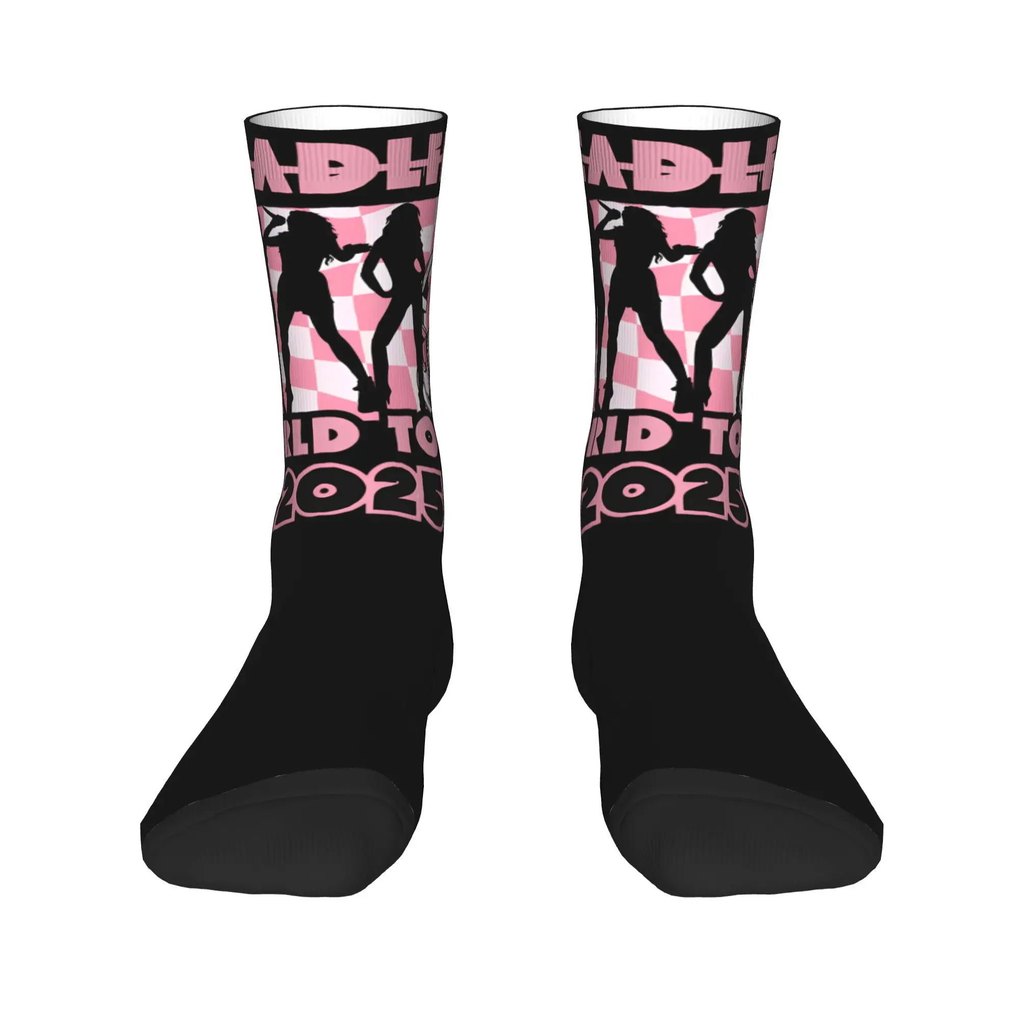 Unisex Men Socks Deadline World Tour 2025  Stockings Autumn Gothic High Quality Socks Design Outdoor Sports Anti Skid Socks