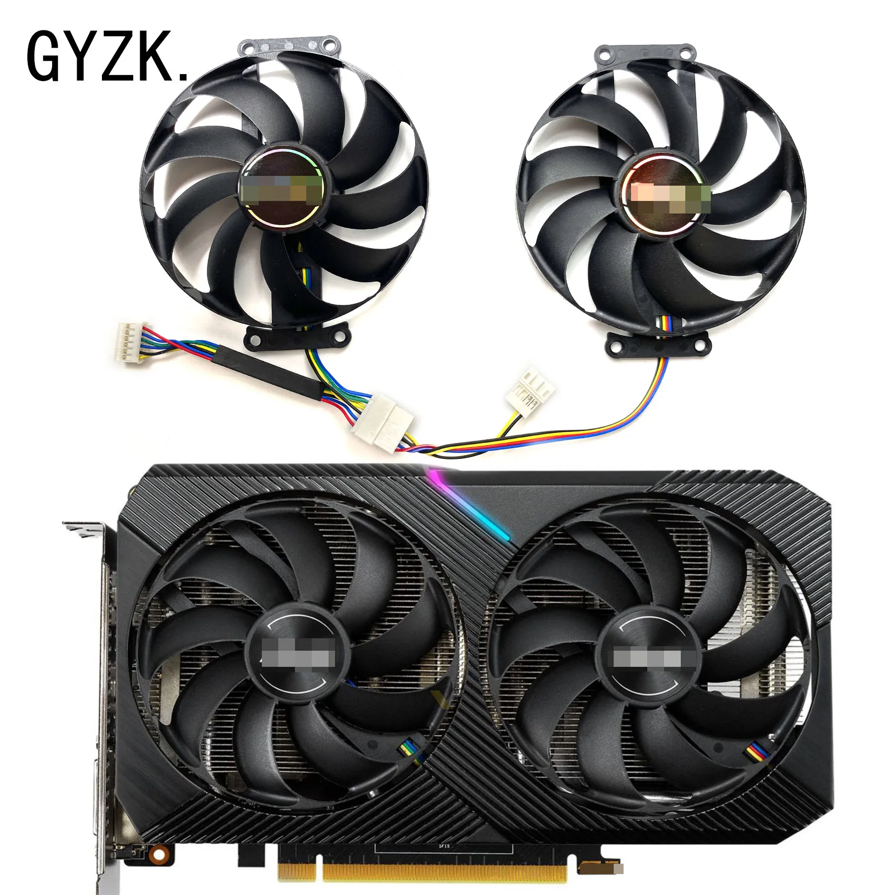 Новинка для ASUS GeForce RTX2060 2070 GTX1660 сменный вентилятор для видеокарты SUPER DUAL MINI OC