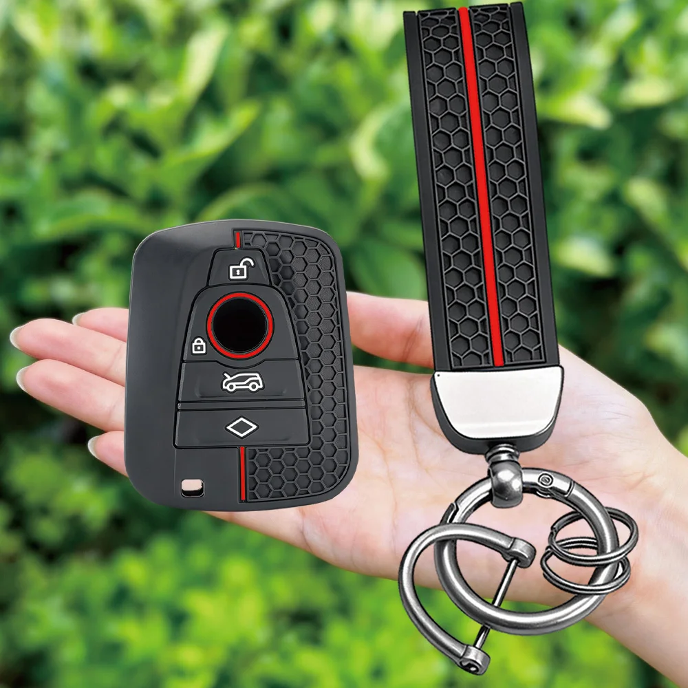 High Quality 4 Buttons Keychain Remote Control Car Key Protective Case Cover for BMW I3 I8 Series 2014 2016 2017 Accessories
