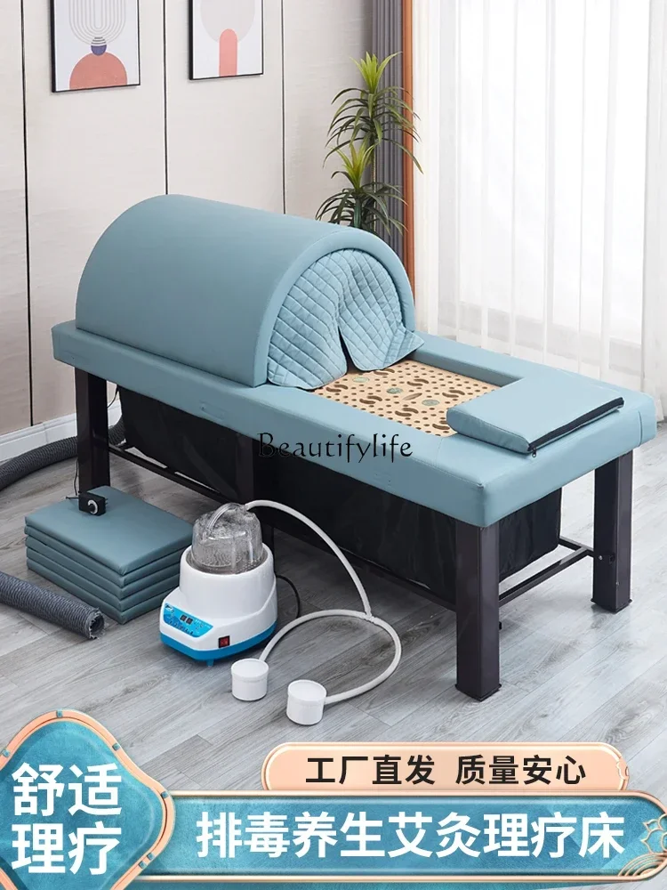 Fumigation Moxibustion Therapy Moxibustion ทั้งร่างกายบ้านเตียง Moxibustion เตียงไอน้ํา