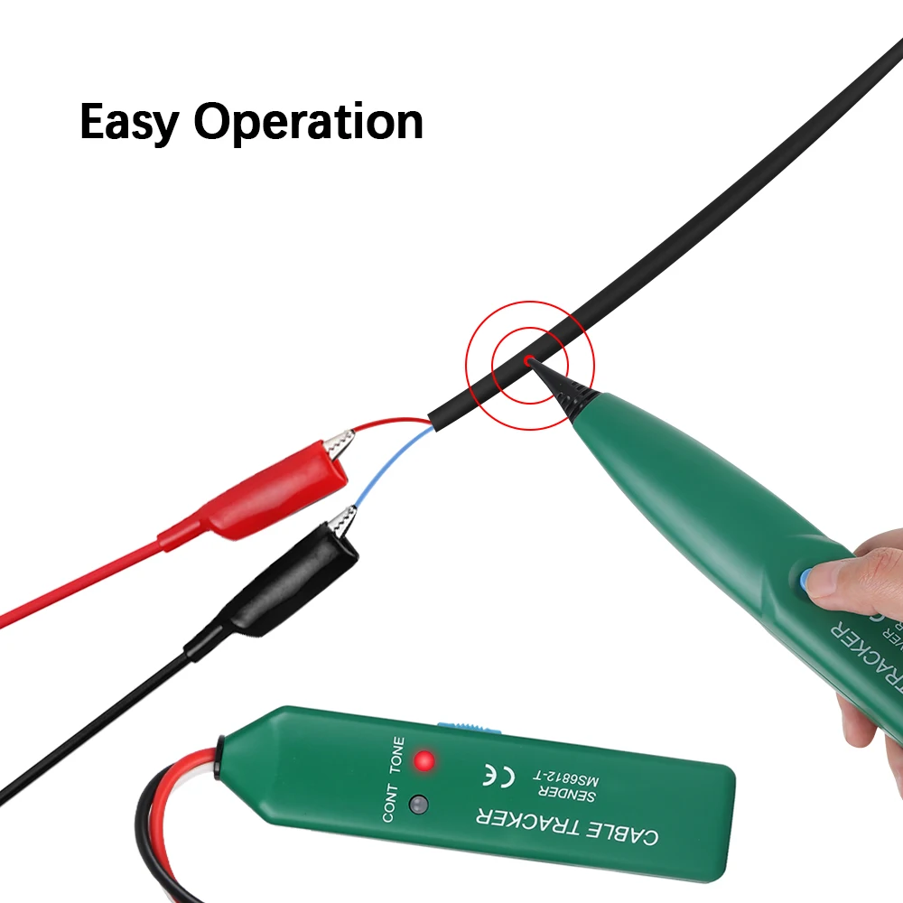 Diagnostic Tools LAN Detector Universal 100HZ-300KHZ Receicer Cable Tracker 1.5KHZ Sender MS6812 Continuity Test Device