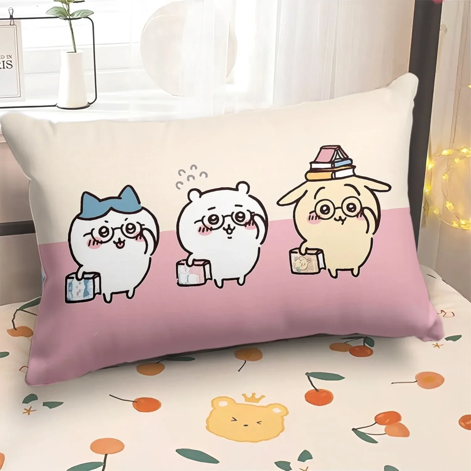 Cute chiikawa cartoon pillowcase living room sofa cushion cover sleeping pillowcase kawaii room home decoration children gift