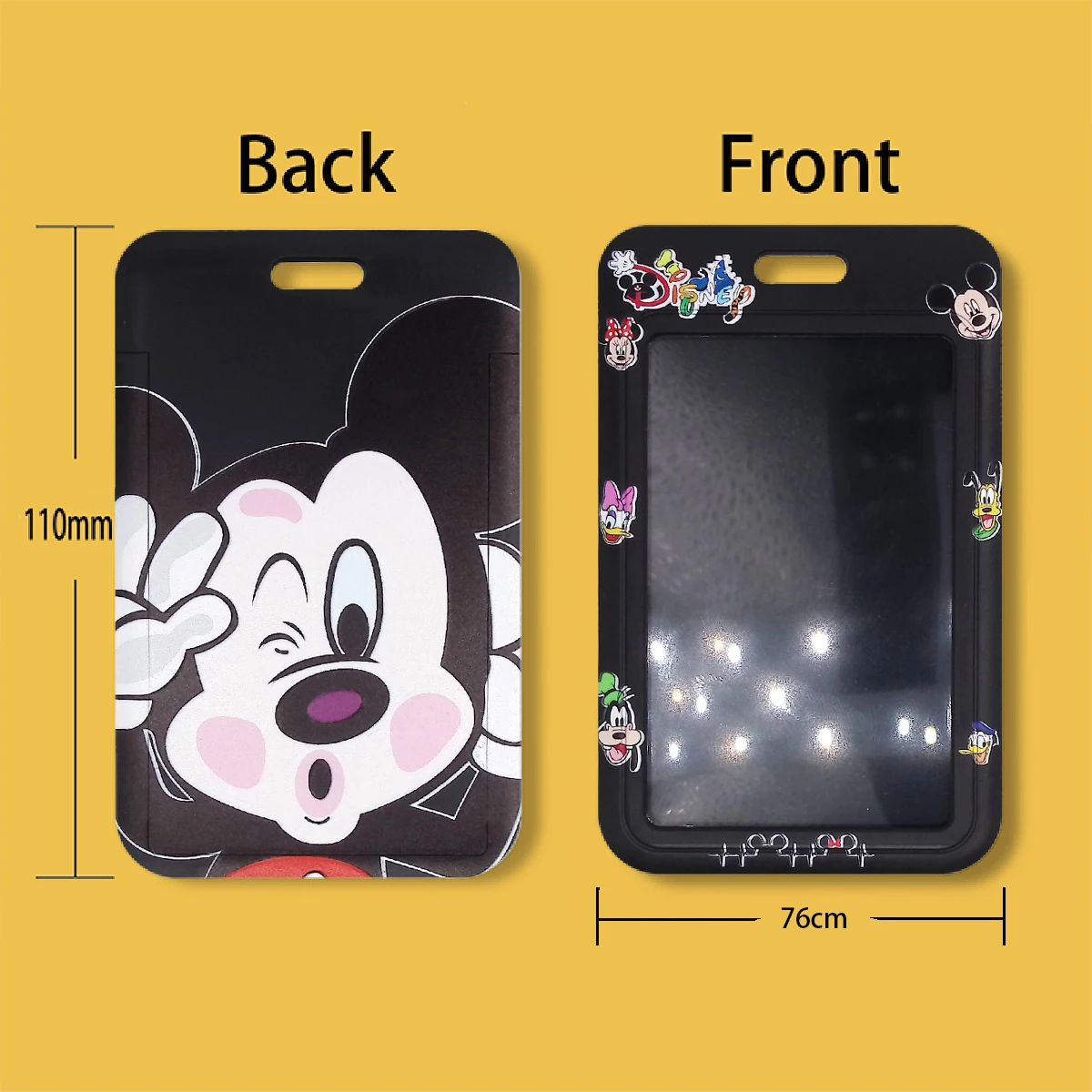 Vertical Card Holder Potdemeiel Disney Mickey MouseDaisy Duck Certificate Holder Neck Strap Keychain ID Access Rope Strap