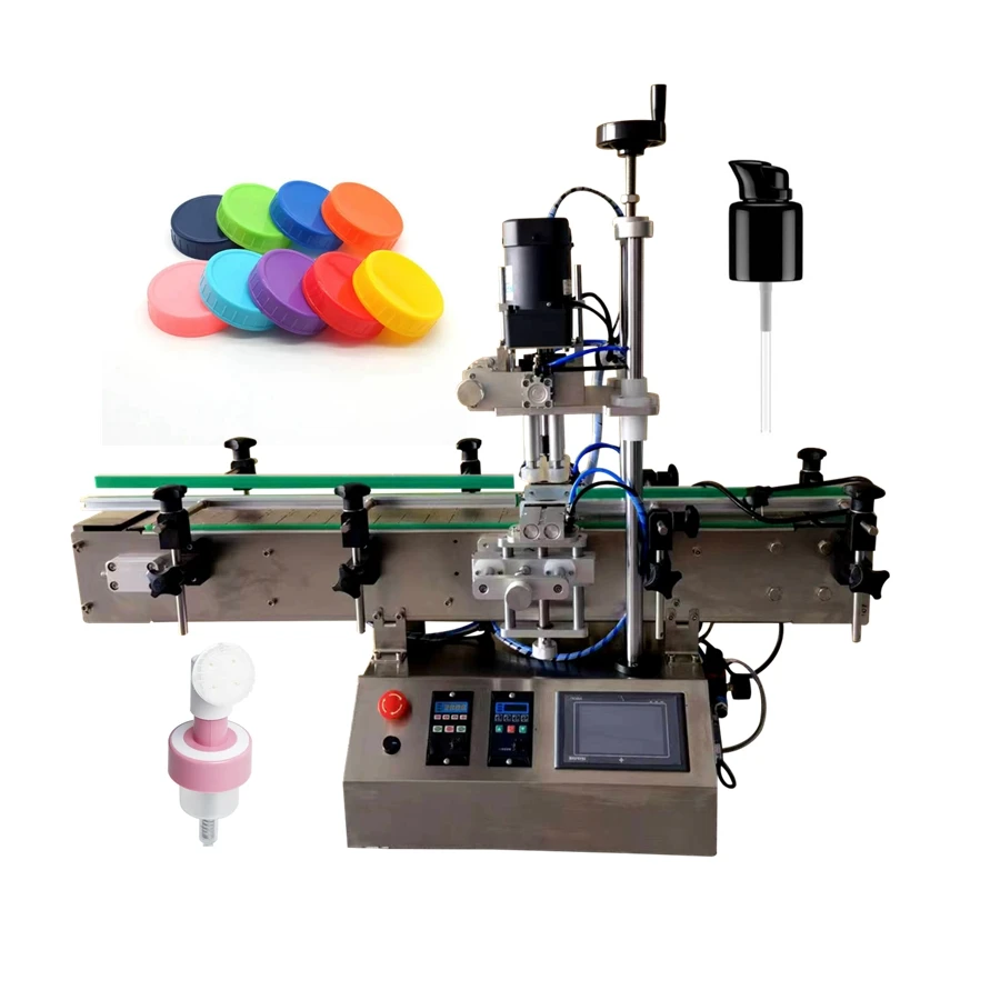 

automatic bottle capper,lotion cosmetic,capping machine,spray pump cap capper capping machine,screw bottle capper