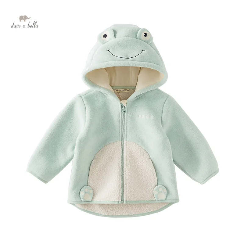 Dave Bella Children Boys Girls Fleece Jacket Autumn Winter Fashion Casual Coat Tops Outerwear Outdoor Party DBX14462-C