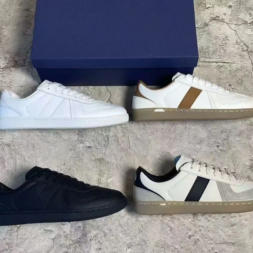 

2025 Men's New Round-Toe Low-Top Sneakers Lace-Up Versatile Breathable Fashion Casual Trainers Comfortable Daily Footwear