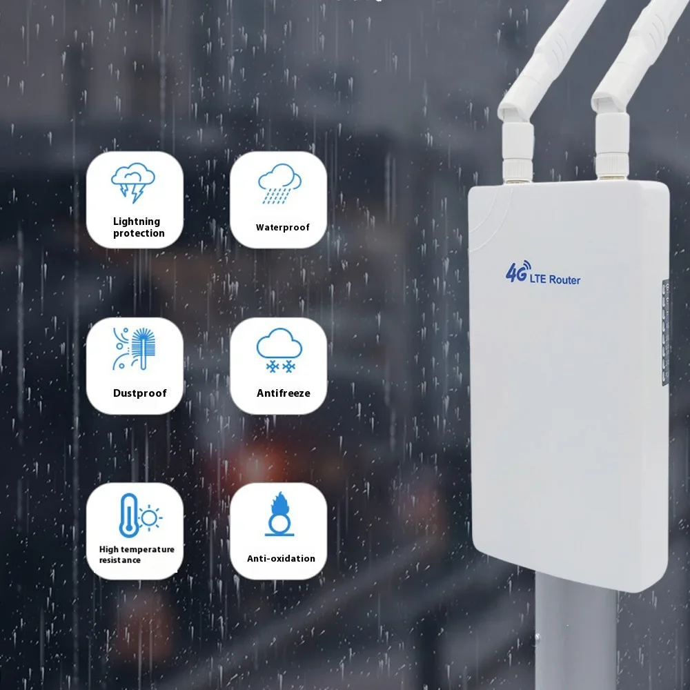 Huitenda-enrutador 4G LTE de 300Mbps, punto de acceso wifi inalámbrico de doble banda, AP, con antena externa, compatible con interruptores POE de