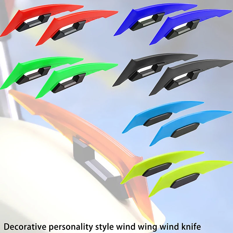 1 Pair Aerodynamic Spoiler Dynamic Wing Decoration Sticker For Scooter Universal Motorcycle Winglet