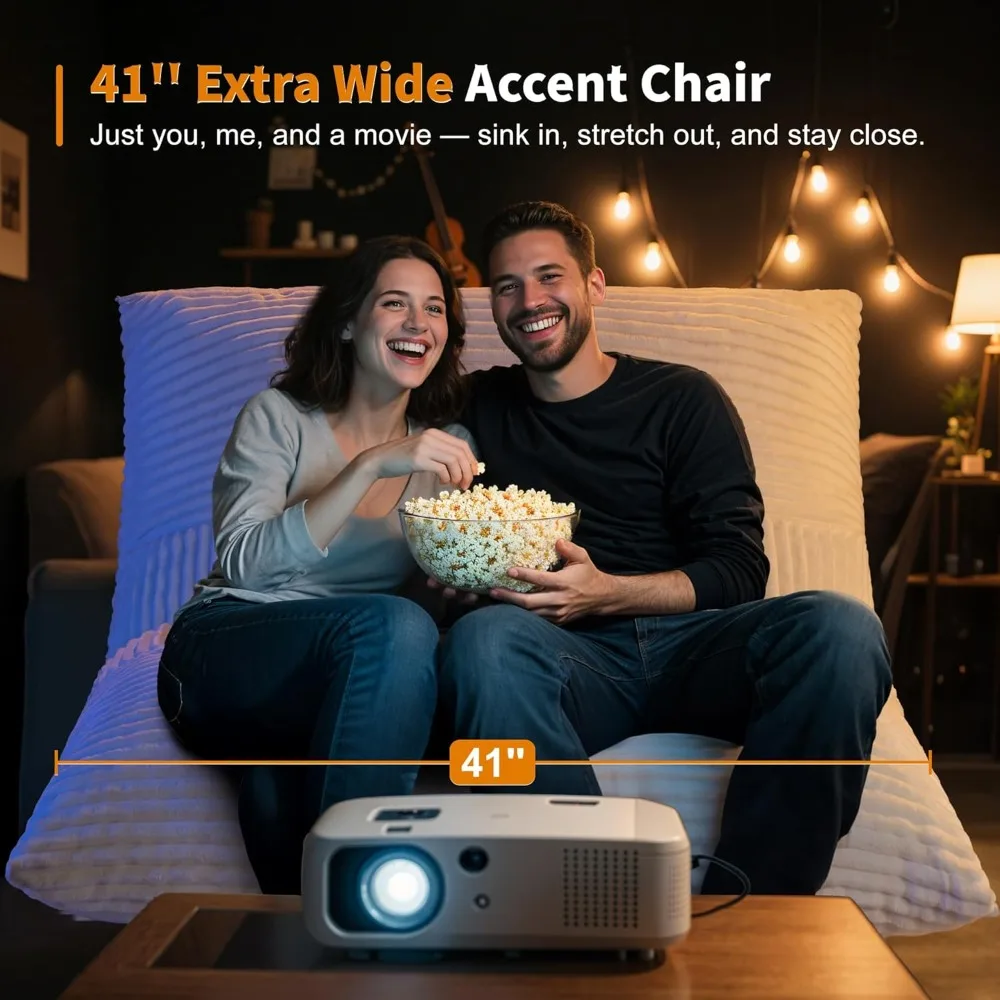 كرسي مميز كبير الحجم يشبه السحابة، وكراسي بين باج ذات مقعد عميق للغاية، ووسادة كيس فول محشوة قابلة للتحويل مع قابلة للإزالة #3