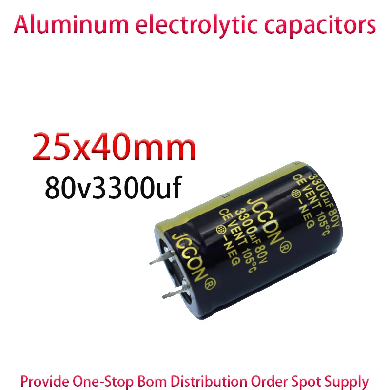 

80v3300uf 80V size 25x40mm black gold audio amplifier inverter welding machine capacitor 10PCS