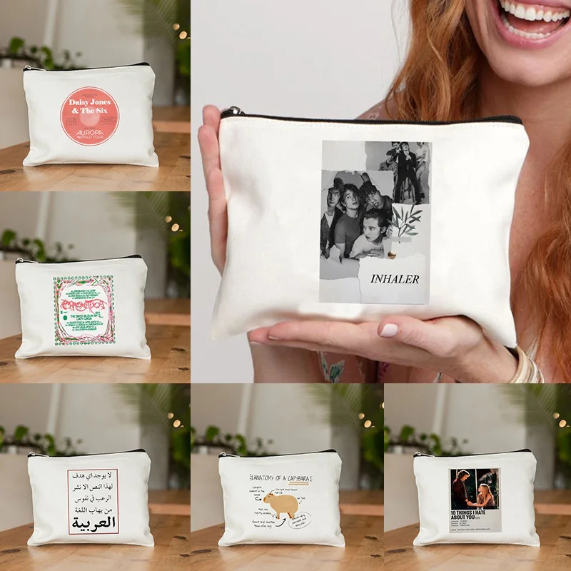 

Anatomy Of A Capybara Print Makeup Bags Clutch Travel Portable Organizer Toiletry Kits Case Pencil Bag organizer toiletry bag