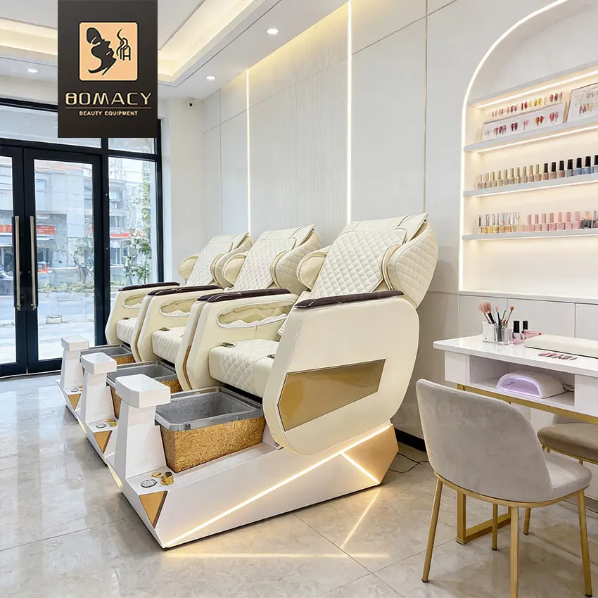 

Салонное кресло для педикюра класса люкс с функцией массажа, из нержавеющей стали, для маникюра и педикюра