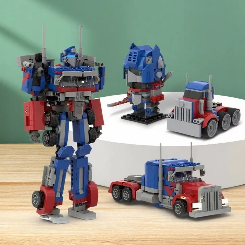

MOC Kids Assembly Building Blocks Toys Movie Action Figure BrickHeadz and Car Deformation Robot Model DIY Boy Birthday Gift