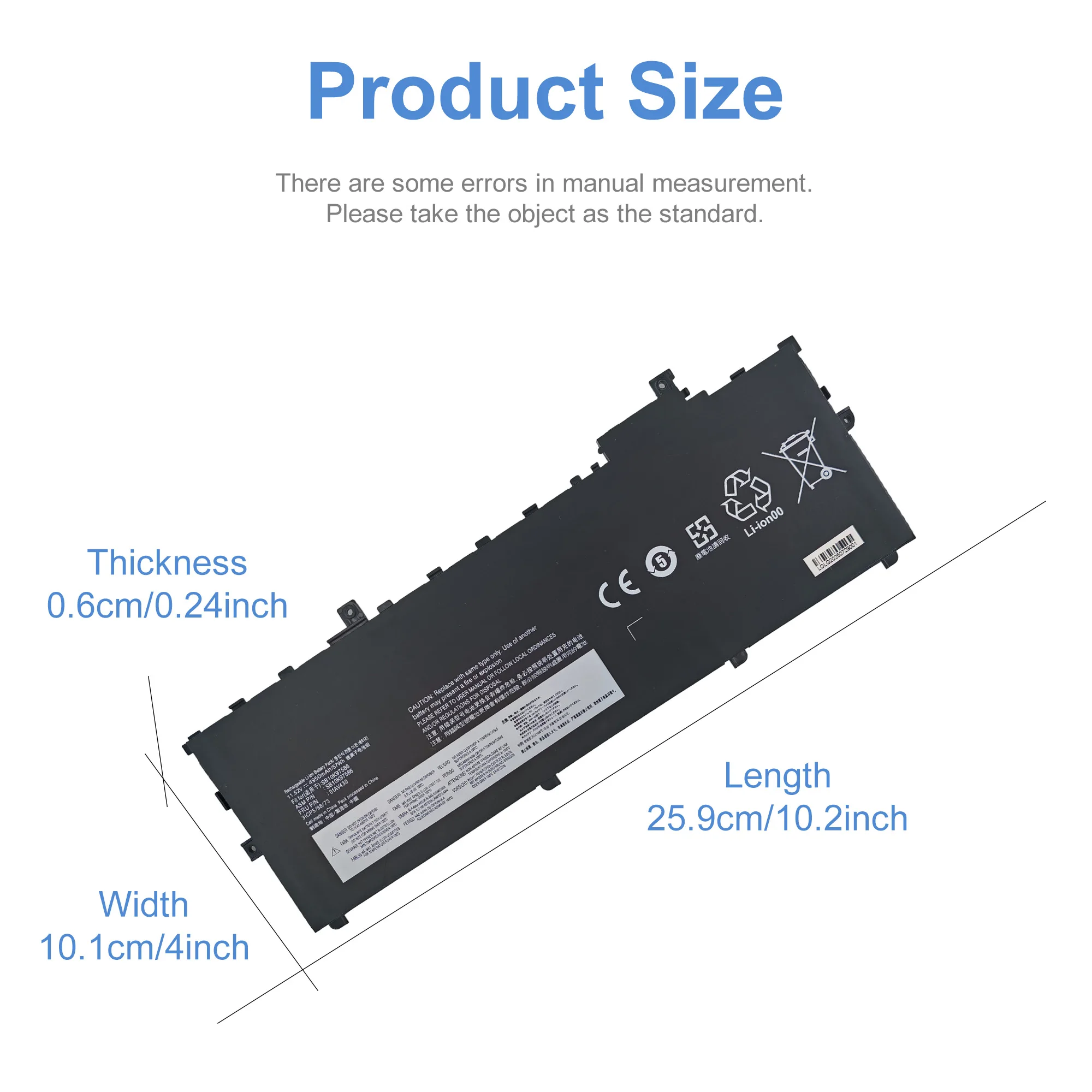 01AV494 01AV430 Battery For Lenovo Thinkpad X1 Carbon 5th 2017 6th 2018 Series 01AV429 SB10K97586 01AV431 SB10K97587