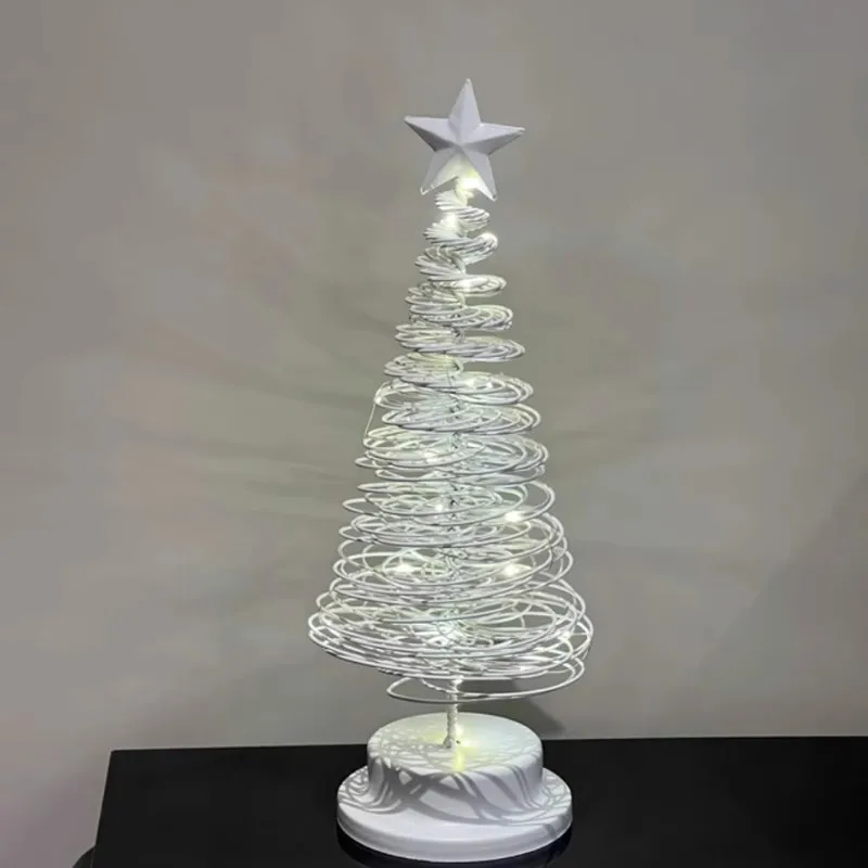 Desktop Christmas Tree Spiral Night Light Mini Small Decoration Bedroom Home Ornament image 2