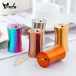 1pcs Stainless Steel Toothpick Box Mini Toothpick Holder Metal Household Table Toothpick Dispenser Kitchen Accessories