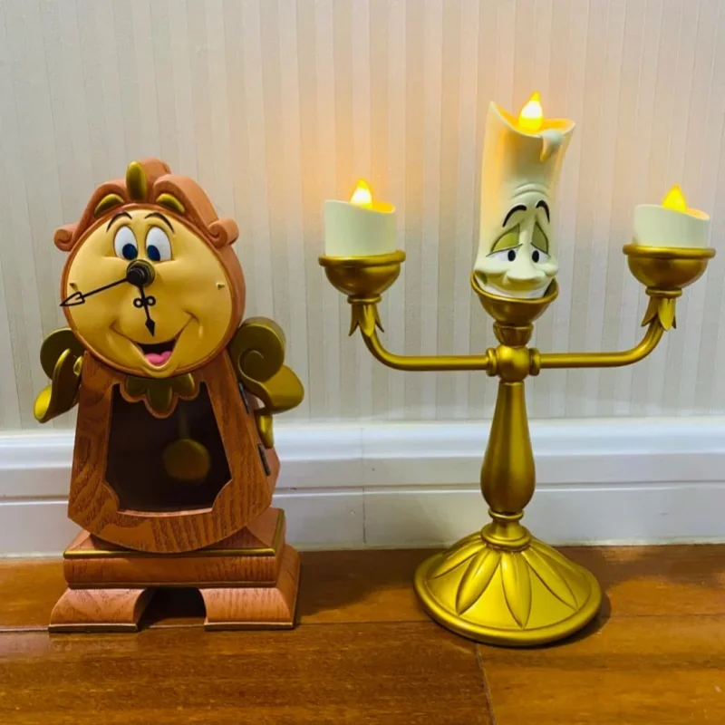 

Disney Beauty And The Beast Cogsworth Mr Jam Action Figure Koleksi Figurine Mainan Anak Luminous Model Untuk Anak-anak Gift