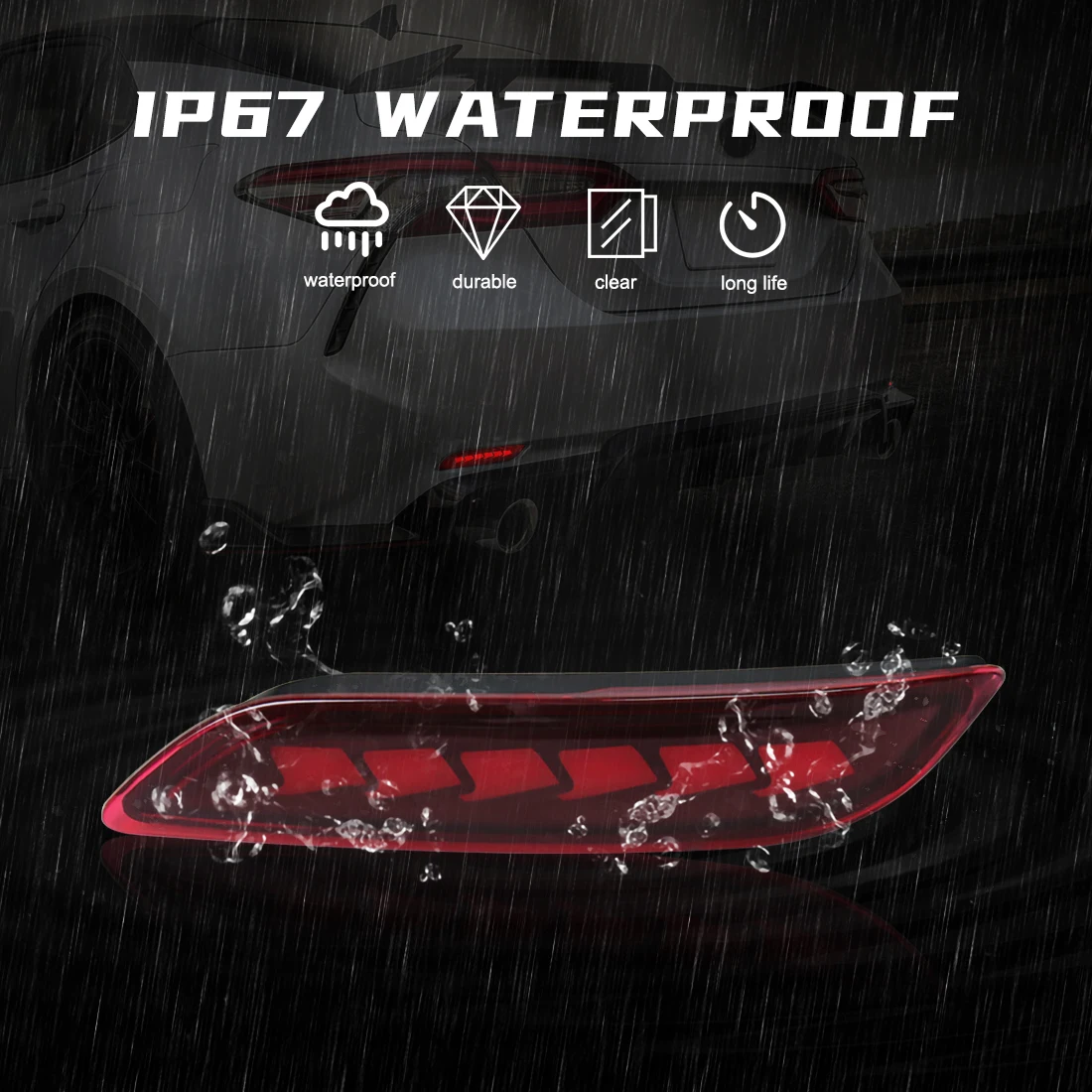 GEFENSI LED الوفير عاكس أضواء لتويوتا كامري 2018 2019 2020 2021 2022 2023 2025 الديناميكي بدوره إشارة الخلفية الضباب الذيل الفرامل