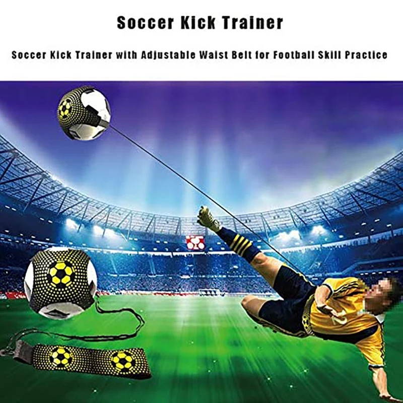 Soccer Ball Training Belt, Football Kick Throw Solo Practice Training Aid Control Skills Adjustable Belt For Kids Adults