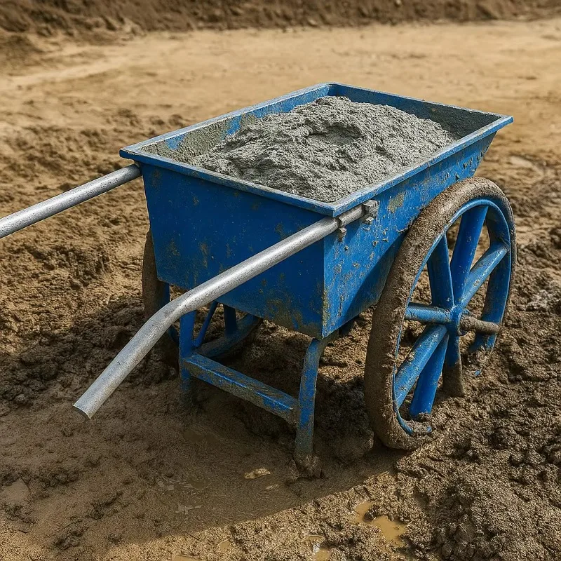 

Construction hauling trucks, two-wheeled handcarts, construction site mortar carts