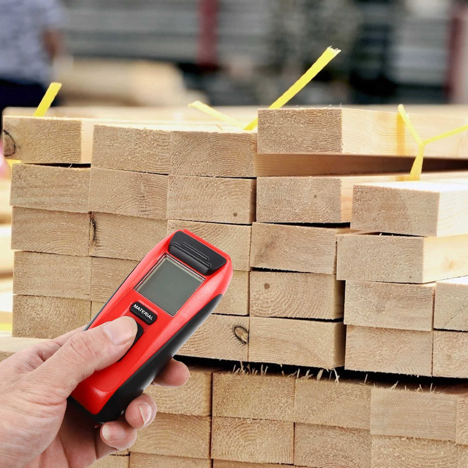 

Plastic Wood Moisture Meter LCD Display Hygrometer Tool for Carpets Sub Flooring Construction Agriculture Pin Type Tester
