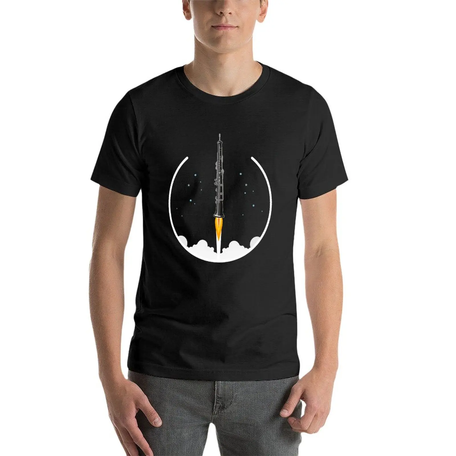 Oboe Rocket - funny oboe gift idea T-Shirt customizeds new edition sports fans blacks t shirts for men cotton