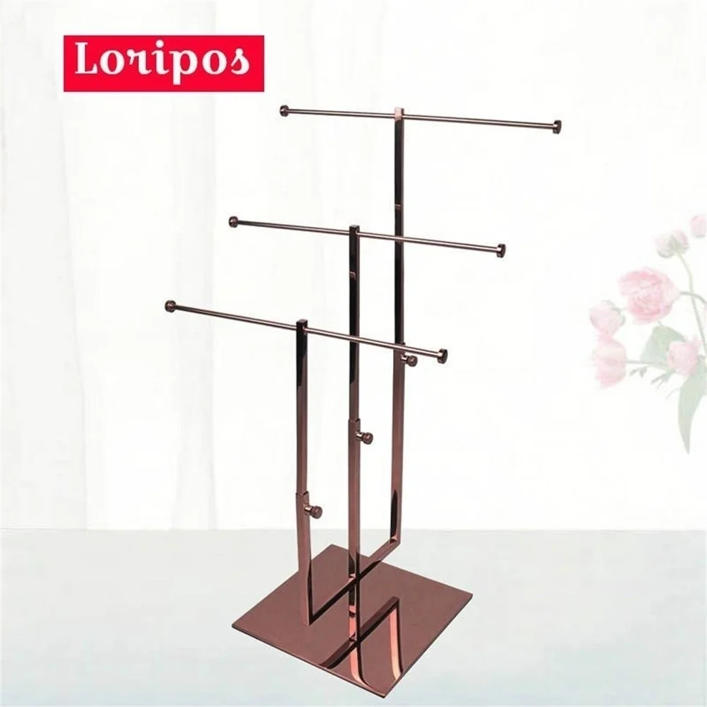 

Metal Scarves Hook Hanger Bracket Stand Tie Display Rack Stand For Retail Necktie Display Holder Adjustable Height Tie Rack