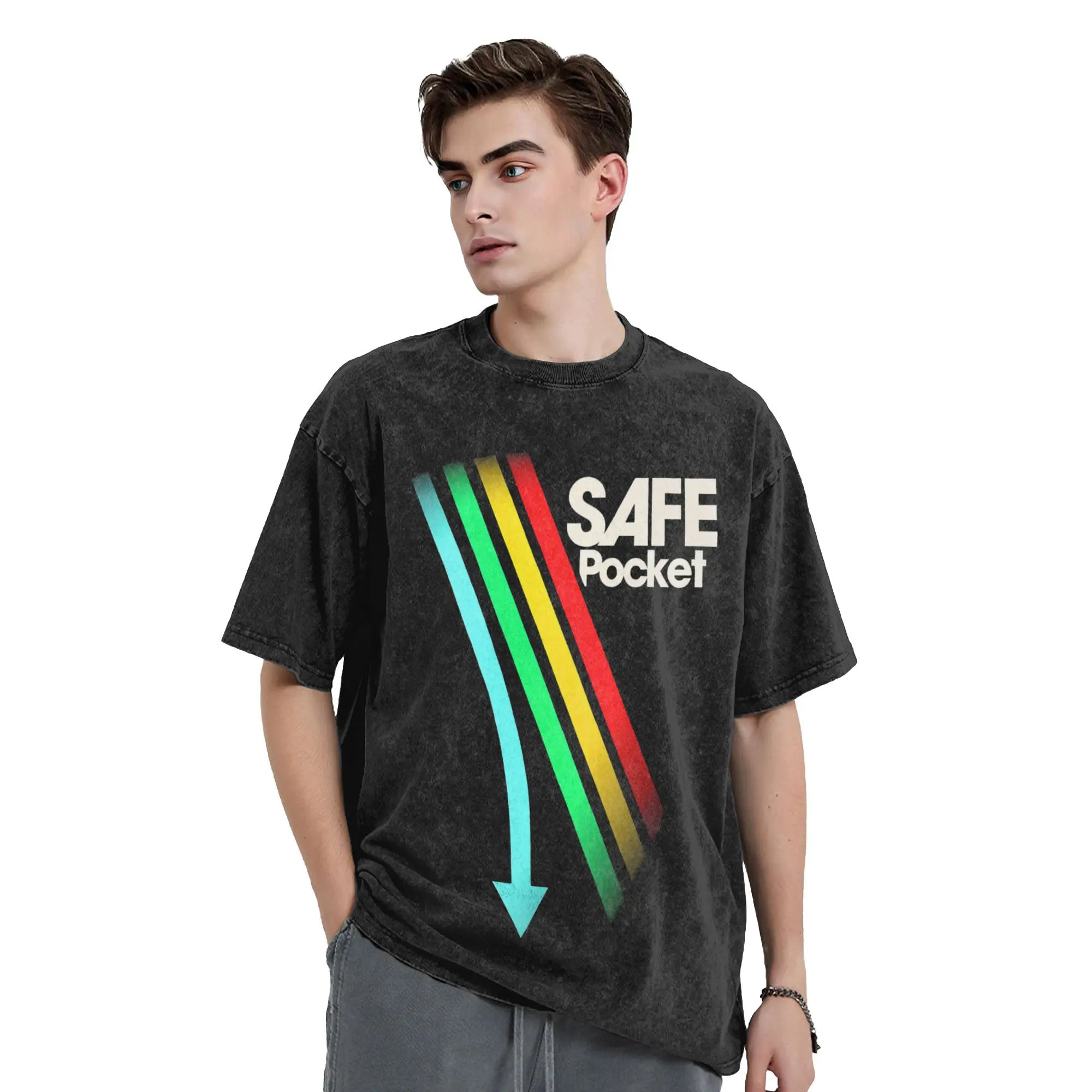 Arc Raiders Safe Pocket T Shirts Men Pure Cotton Funny T-Shirt Round Collar  Tee Shirt Short Sleeve Tops Gift Idea