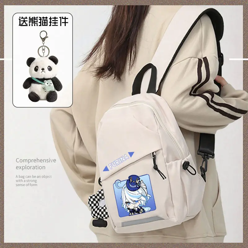 

Genshin Impact Funina 2025 New Cute Chest Shoulder Simple Trendy College Student Small Crossbody Bag Ani