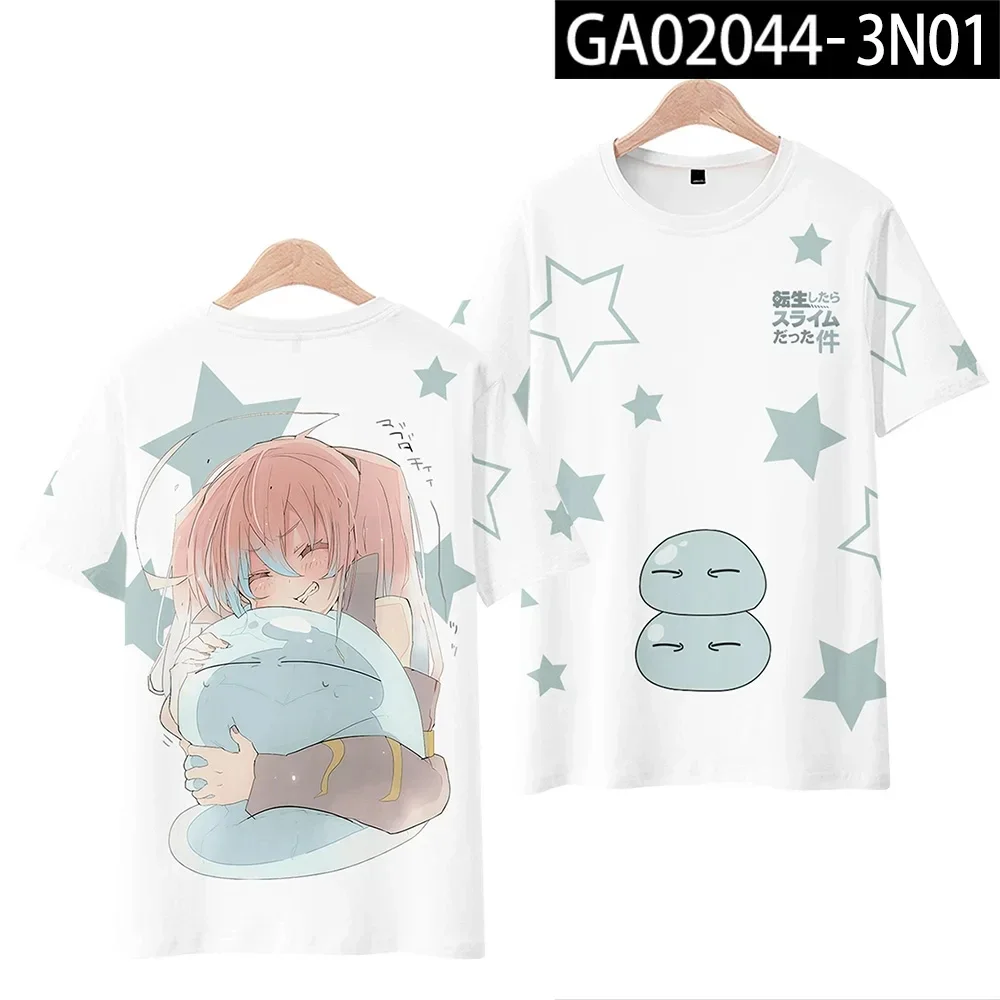 Dieses Mal wurde ich als Slime Rimuru Tempest wiedergeboren. 3D-Druck-T-Shirt für Damen und Herren, Sommer, kurzärmelig, lustiges T-Shirt – Detail 14