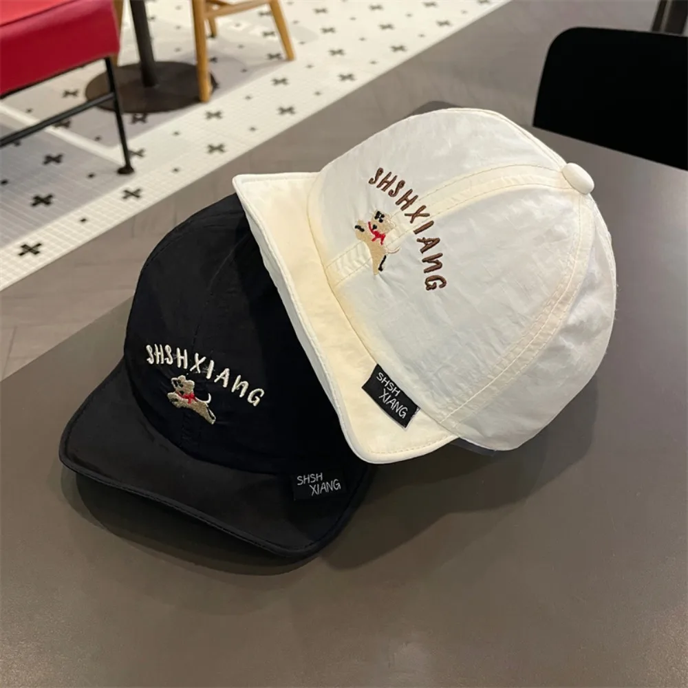 

Korean Style Puppy Baseball Cap Quick-dry Letter Embroidery Summer Kid Sunhat Shading Hat Anti-UV Children's Hat Baby