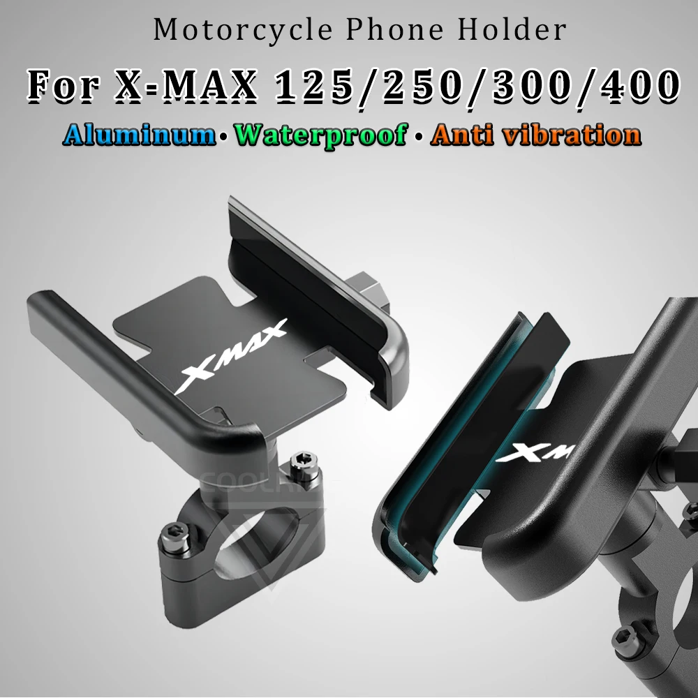 

Motorcycle Phone Holder Aluminum Alloy Stand X Max 125 Accessories for Yamaha XMAX 125 250 300 400 X-MAX X-MAX125 2014 2018 2023