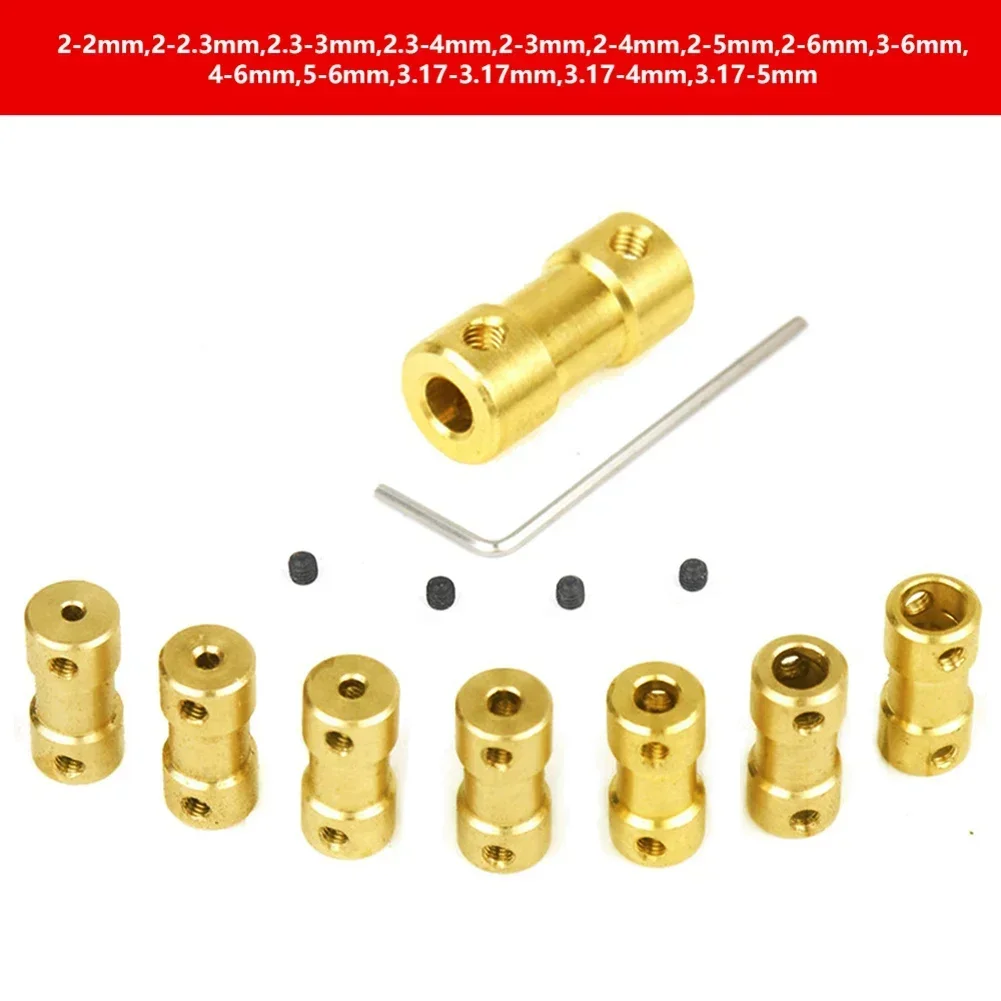 2/2.3/3/3.17/4/5/6mm N20 Motor Shaft Coupling Coupler Connector Sleeve Adapter Brass Transmission Joint for RC Boat Car Airplane