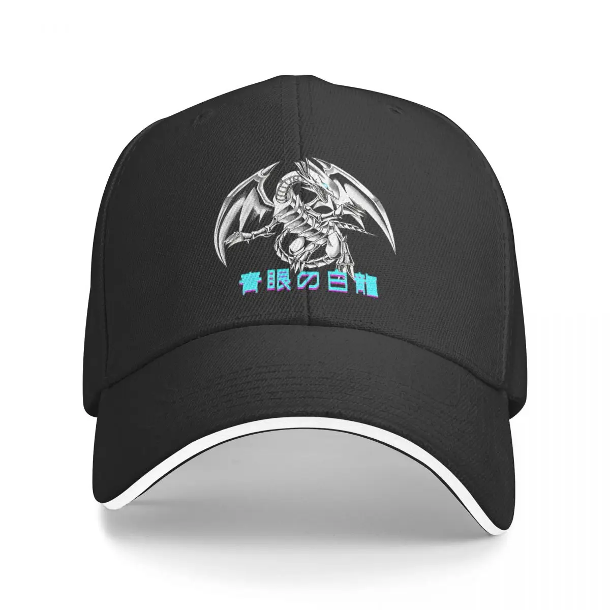 Blue-Eyes White Dragon Baseball Caps Fashion Japanese Anime Yu-Gi-Oh Sandwich Hat Unisex Adjustable Caps Hat Sport