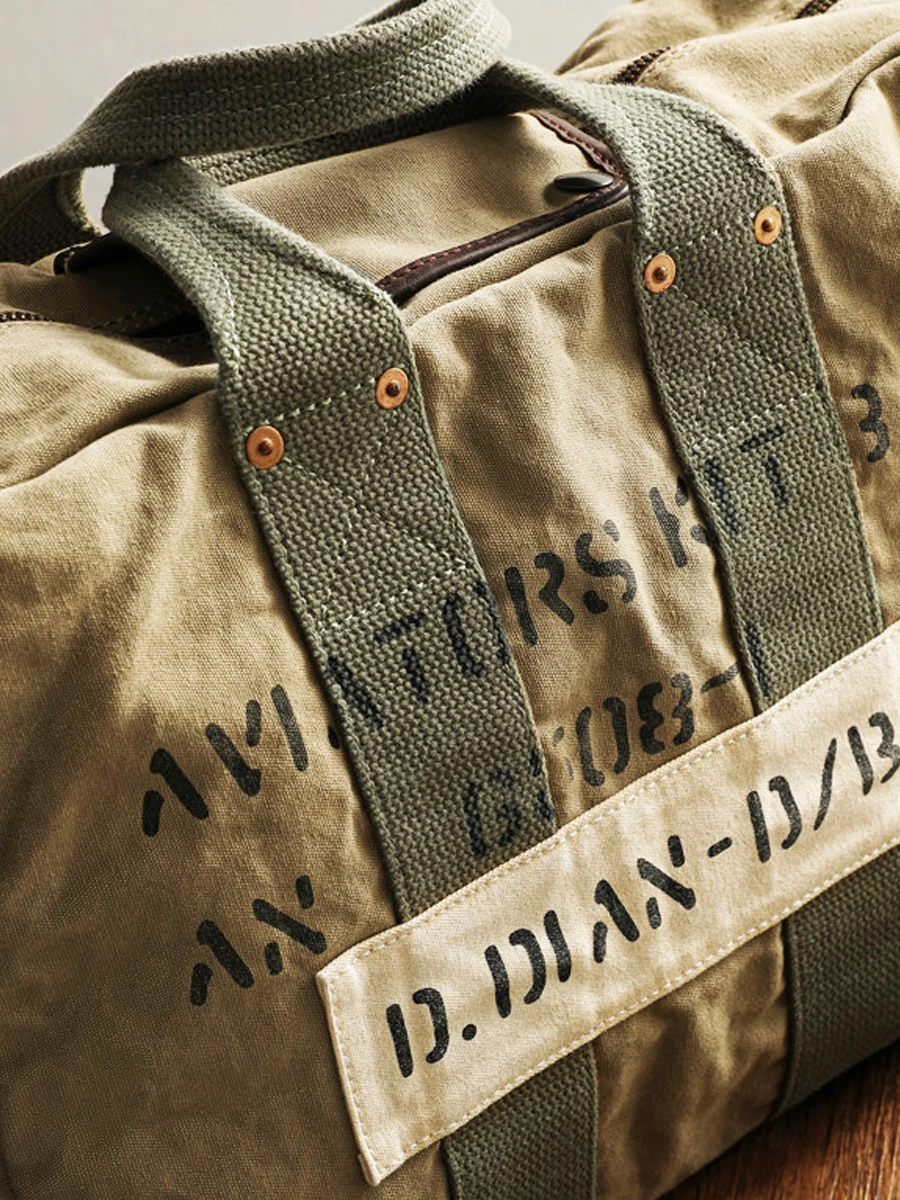 

Tailor Brando Винтажная потертая холщовая сумка-тоут для путешествий, уличная повседневная сумка через плечо большой вместимости 47*35*18 см на одно плечо