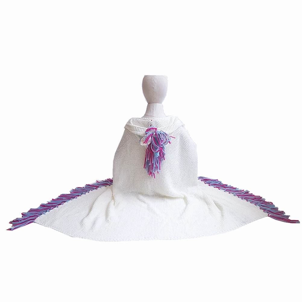 

Unicorn Yarn Blanket Eco-friendly Knit Kids Crochet Sleeping Non-pilling Breathable All Seasons Baby Blanket
